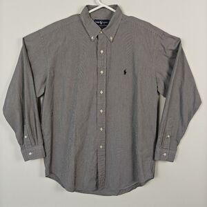 Ralph Lauren Men's Blake 100% Two-Ply Cotton Long Sleeve Button Down Shirt L